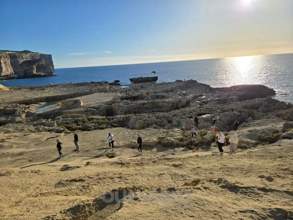 Fungus Rock in Golful Djwera, Gozo, Malta