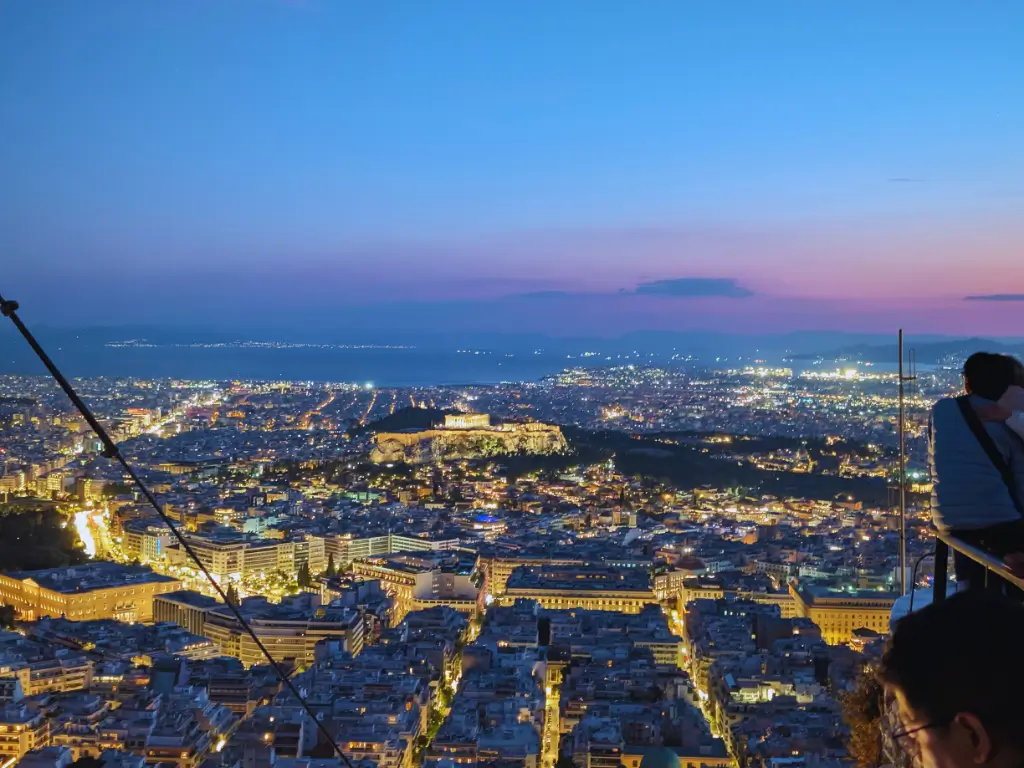 Acropole de pe Lycabettus Acropole vazut la inserat de pe Dealul Lycabettus