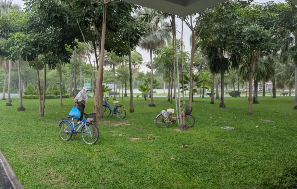 Biciclete in Chatuchak Park din Bangkok