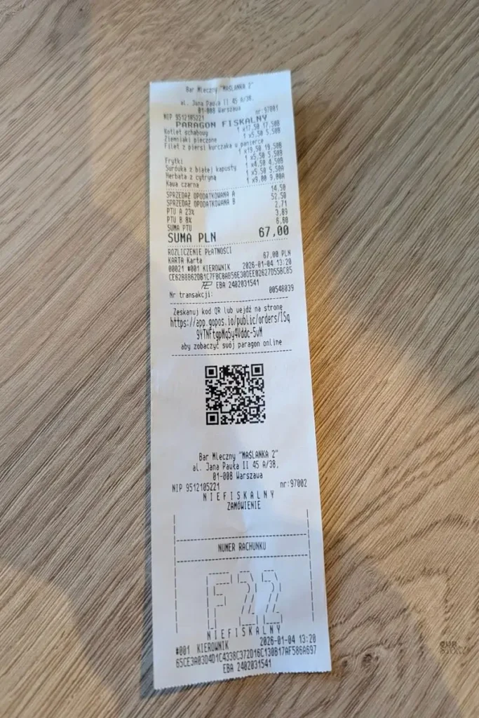 Costul unui pranz binemeritat in Varsovia