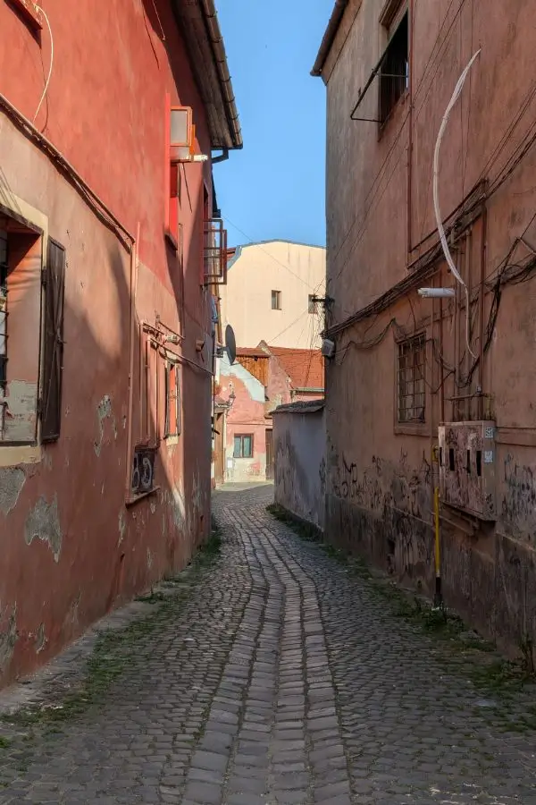 Strada pietruită din Sighișoara