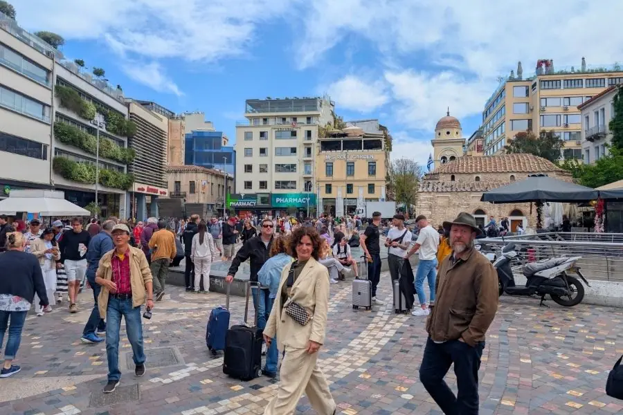 Piața Monastiraki din Atena, Grecia