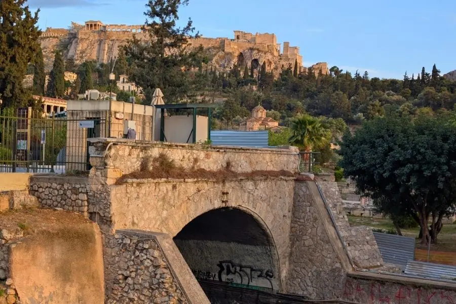 Vedere asupra Acropolei din Atena, Grecia